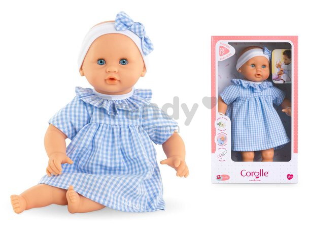 Bábika Bébé Calin Milly Mon Premier Poupon Corolle s modrými klipkajúcimi očami 30 cm od 18 mes