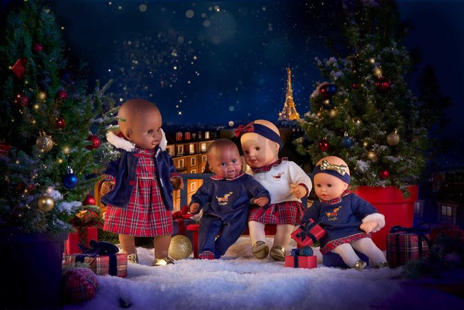 Bábika Bébé Calin Margaux Corolle Holidays Mon Premier Poupon Corolle vianočná edícia s hnedými klipkajúcimi očami 30 cm od 18 mes