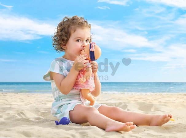 Bábika na kúpanie Baby Bath Calypso Mon Premiere Poupon Corolle s modrými klipkajúcimi očami a veľrybou 30 cm od 18 mes