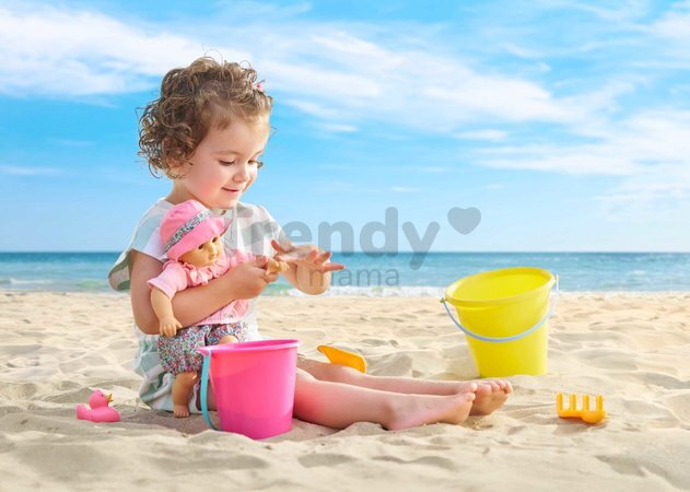 Bábika na kúpanie Baby Bath Coralie Mon Premiere Poupon Corolle s hnedými klipkajúcimi očami a kačičkou 30 cm od 18 mes