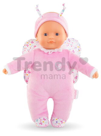 Bábika motýlik Sweet Heart Butterfly Mon Doudou Corolle s modrými očami a krídelkami 30 cm od 9 mes