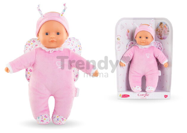 Bábika motýlik Sweet Heart Butterfly Mon Doudou Corolle s modrými očami a krídelkami 30 cm od 9 mes