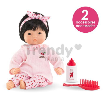 Bábika Bébé Calin Nina Mon Premier Poupon Corolle s hnedými klipkajúcimi očami 30 cm od 18 mes