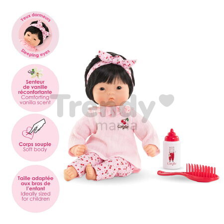 Bábika Bébé Calin Nina Mon Premier Poupon Corolle s hnedými klipkajúcimi očami 30 cm od 18 mes