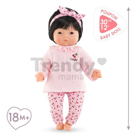 Bábika Bébé Calin Nina Mon Premier Poupon Corolle s hnedými klipkajúcimi očami 30 cm od 18 mes