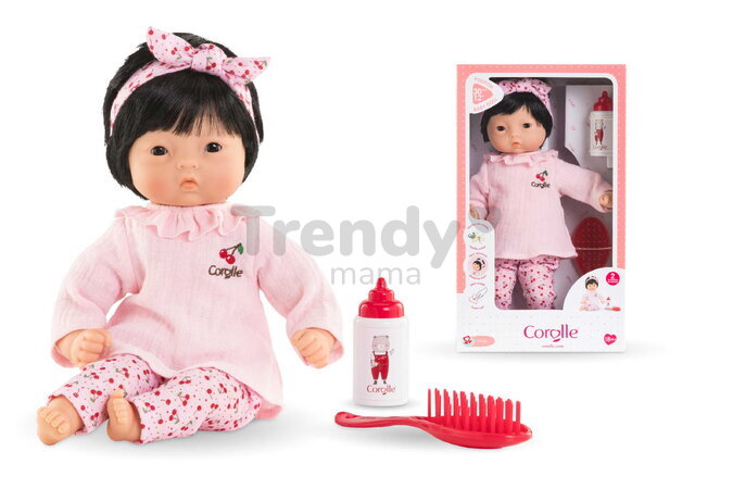 Bábika Bébé Calin Nina Mon Premier Poupon Corolle s hnedými klipkajúcimi očami 30 cm od 18 mes