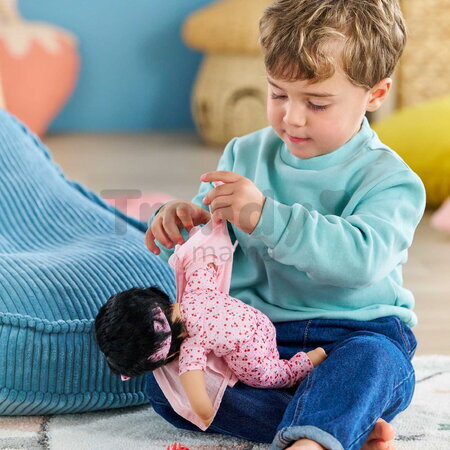 Bábika Bébé Calin Nina Mon Premier Poupon Corolle s hnedými klipkajúcimi očami 30 cm od 18 mes