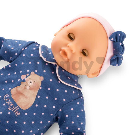 Bábika Bébé Calin Capucine Teddy Bear Mon Premier Poupon Corolle s hnedými klipkajúcimi očami 30 cm od 18 mes