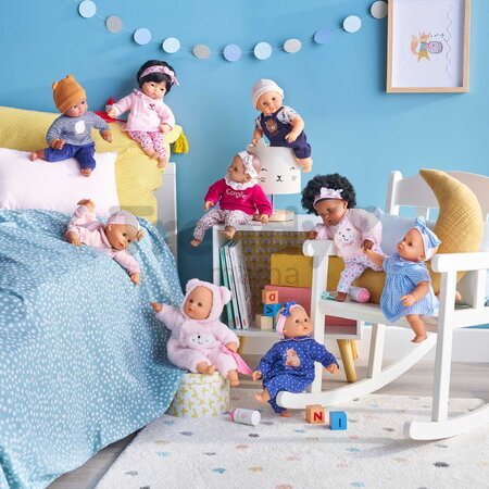 Bábika Bébé Calin Capucine Teddy Bear Mon Premier Poupon Corolle s hnedými klipkajúcimi očami 30 cm od 18 mes