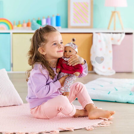 Bábika Bébé Calin Maria Pink Grenadine Mon Premier Poupon Corolle s hnedými klipkajúcimi očami 30 cm od 18 mes