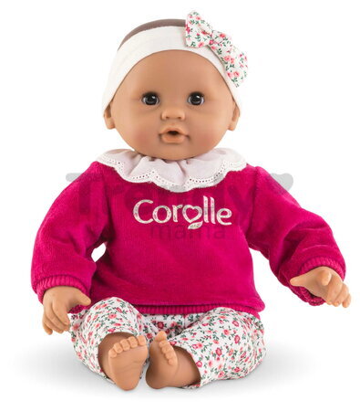 Bábika Bébé Calin Maria Pink Grenadine Mon Premier Poupon Corolle s hnedými klipkajúcimi očami 30 cm od 18 mes
