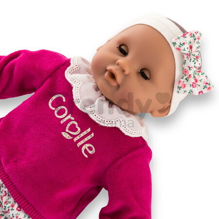 Bábika Bébé Calin Maria Pink Grenadine Mon Premier Poupon Corolle s hnedými klipkajúcimi očami 30 cm od 18 mes