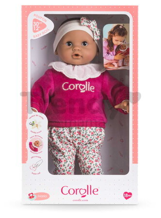 Bábika Bébé Calin Maria Pink Grenadine Mon Premier Poupon Corolle s hnedými klipkajúcimi očami 30 cm od 18 mes