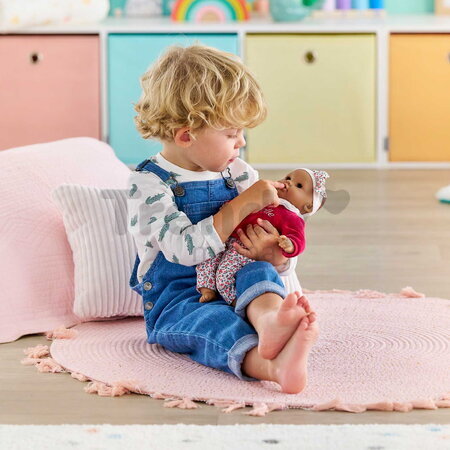 Bábika Bébé Calin Maria Pink Grenadine Mon Premier Poupon Corolle s hnedými klipkajúcimi očami 30 cm od 18 mes
