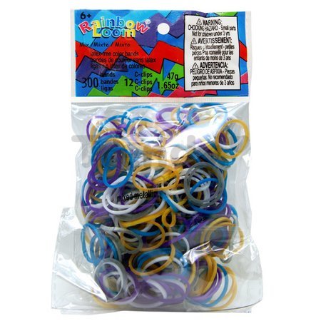 Rainbow Loom originálne gumičky metalízový mix 300 kusov od 6 rokov