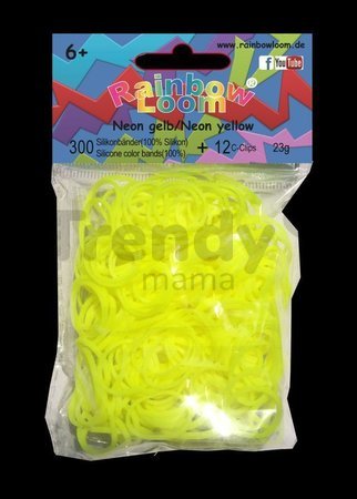 Rainbow Loom originální gumičky 300 kusů neónově žlté od 6 let
