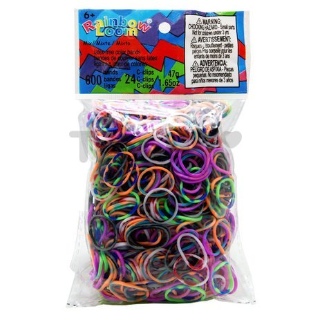 Rainbow Loom originálne gumičky strakatý mix 600 kusov od 6 rokov