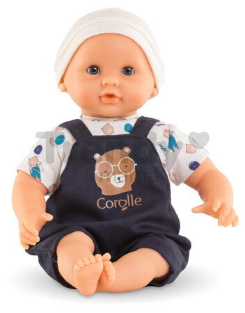 Bábika Bébé Calin Mael Teddy Bear Mon Premier Poupon Corolle s modrými klipkajúcimi očami 30 cm od 18 mes