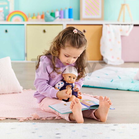 Bábika Bébé Calin Mael Teddy Bear Mon Premier Poupon Corolle s modrými klipkajúcimi očami 30 cm od 18 mes
