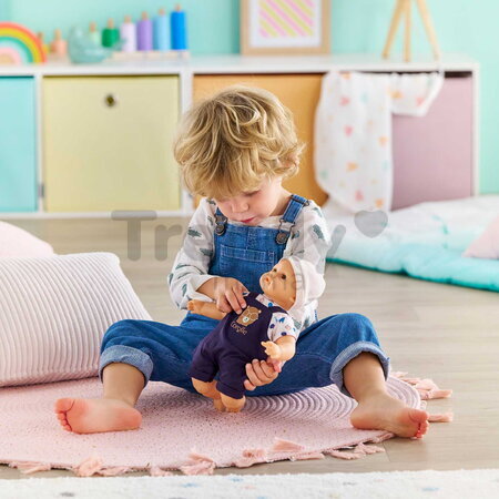 Bábika Bébé Calin Mael Teddy Bear Mon Premier Poupon Corolle s modrými klipkajúcimi očami 30 cm od 18 mes