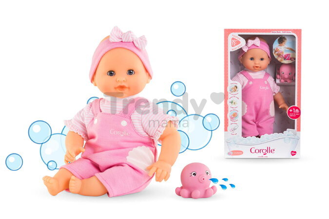 Bábika do vane Baby Bath Océane Mon Premiere Poupon Corolle s modrými klipkajúcimi očami a chobotnicou 30 cm od 18 mes
