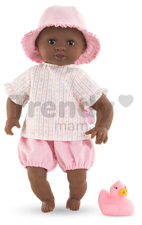 Bábika do vody Baby Bath Alyzée Mon Premiere Poupon Corolle s klobúčikom s hnedými klipkajúcimi očami a kačičkou 30 cm od 18 mes