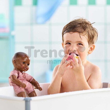 Bábika do vody Baby Bath Alyzée Mon Premiere Poupon Corolle s klobúčikom s hnedými klipkajúcimi očami a kačičkou 30 cm od 18 mes