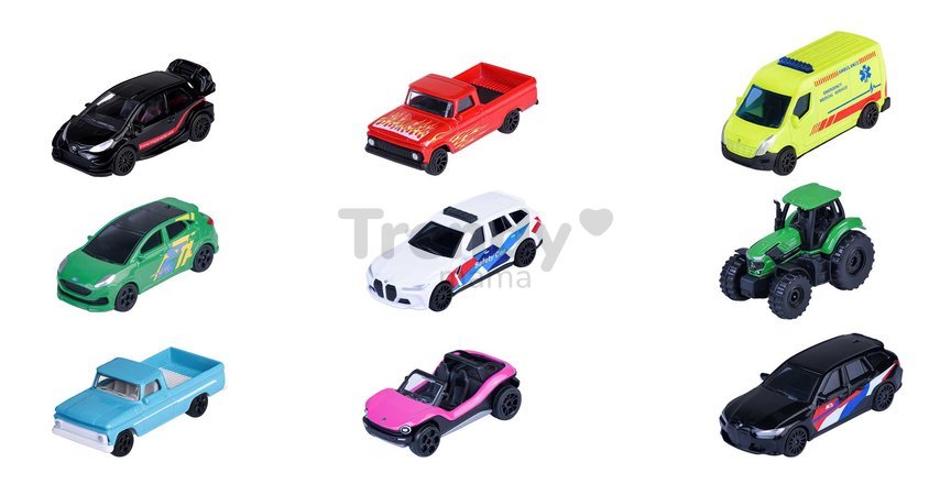 Autíčko Street Car Assorted Majorette kovové 18 rôznych druhov dĺžka 4 cm 1:64