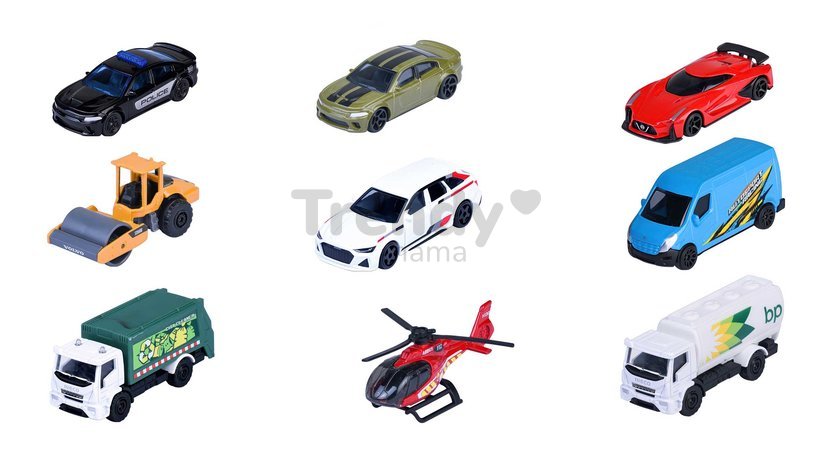 Autíčko Street Car Assorted Majorette kovové 18 rôznych druhov dĺžka 4 cm 1:64