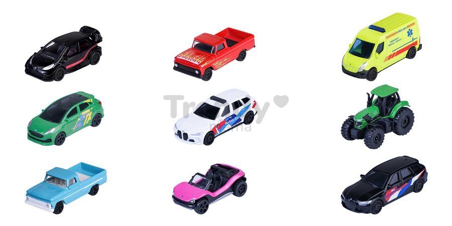 Autíčko Street Cars Assorted Majorette kovové 18 rôznych druhov dĺžka 4 cm 1:64