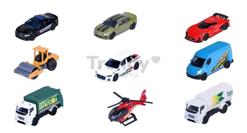 Autíčko Street Cars Assorted Majorette kovové 18 rôznych druhov dĺžka 4 cm 1:64