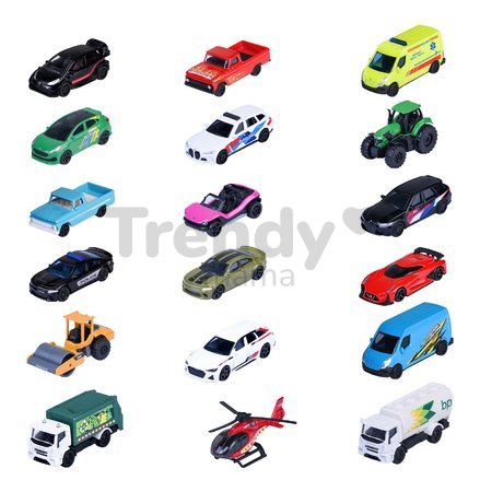 Autíčko Street Cars Assorted Majorette kovové 18 rôznych druhov dĺžka 4 cm 1:64
