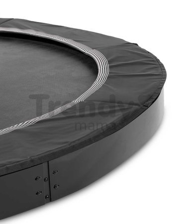 Trampolína Interra Ground Level Sports Trampoline Exit Toys prízemná 427 cm priemer s ventilačným systémom čierna