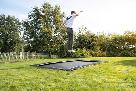 Trampolína Interra Ground Level Sports Trampoline Exit Toys prízemná 214*305 cm s ventilačným systémom čierna