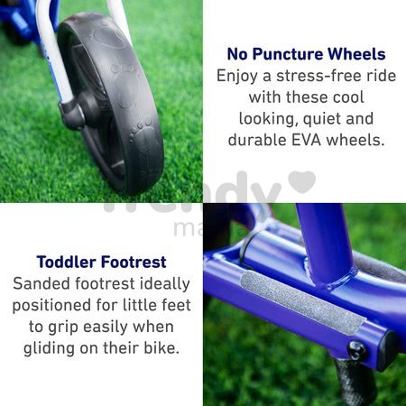 Balančné odrážadlo skladacie Folding Balance Bike Blue smarTrike modré z hliníka s ergonomickými úchytmi od 2-5 rokov a chrániče ako darček