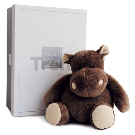 Plyšový hrošík Hippo Histoire d’ Ours v darčekovom balení hnedý 38 cm od 0 mes