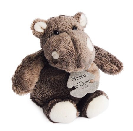 Plyšový hrošík Hippo Histoire d’ Ours v darčekovom balení hnedý 14 cm od 0 mes