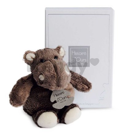 Plyšový hrošík Hippo Histoire d’ Ours v darčekovom balení hnedý 14 cm od 0 mes