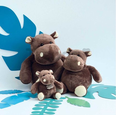 Plyšový hrošík Hippo Histoire d’ Ours v darčekovom balení hnedý 14 cm od 0 mes