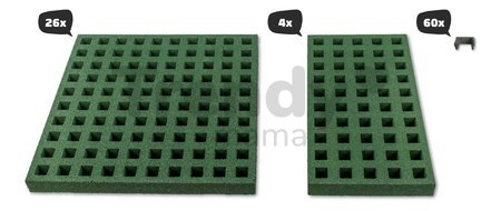 Dopadová plocha pre trampolínu s rozmermi 244*427 cm Feezone Safety Tiles Exit Toys zatrávňovacia protišmyková