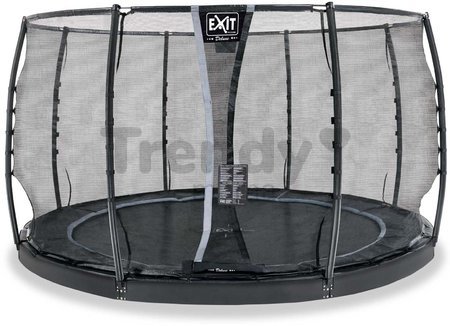 Trampolína s ochrannou sieťou Dynamic Groundlevel Exit Toys do zeme okrúhla 366 cm priemer čierna