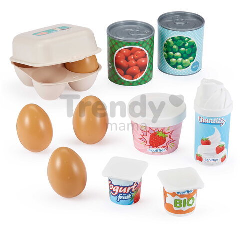 Nákupný košík Grocery Basket 100% Chef Écoiffier s potravinami 11 doplnkov od 18 mes