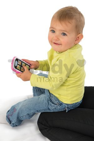 Telefón Cotoons Smoby smartphone s funkciami nahrávania a prehrávania ružový od 6 mes