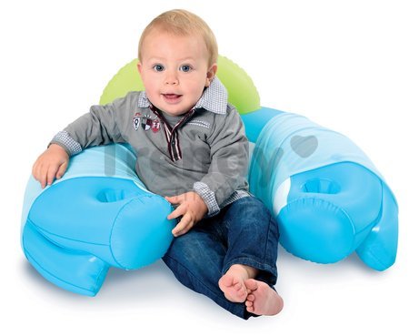 Nafukovacie kreslo Cotoons Cosy Seat Smoby s didaktickým stolom modré/ružové od 6 mes