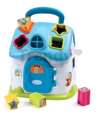 Didaktický domček Cotoons Smoby vkladací so zvukom a svetlom modrý od 12 mes