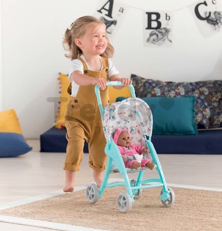 Kočík Stroller Mint Mon Grand Poupon Corolle so sklápacou strieškou pre 30 cm bábiku od 18 mes