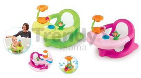 Sedátko do vody Žába Cotoons Smoby s květinkou zelené/růžové od 6 měsíců