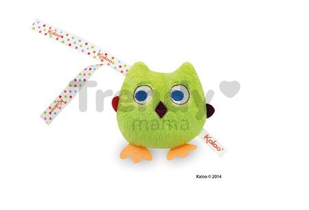 Plyšová sovička Colors-Mini Musicals Kaloo 12 cm pre najmenších zelená