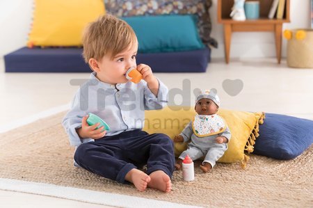 Obedová súprava s podbradníkom Mealtime Set Corolle pre 30 cm bábiku 5 doplnkov od 18 mes