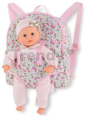 Batoh s klokankou Floral Corolle pre 30 cm bábiku nastaviteľné ramienka